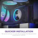 NZXT Kraken Elite 420 RGB V2 - 420mm AIO liquid cooler w/ Display and RGB Core - Single Frame (Black) - RL-KR42E-B2 - Image 6