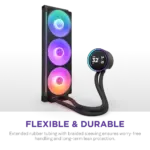 NZXT Kraken Elite 420 RGB V2 - 420mm AIO liquid cooler w/ Display and RGB Core - Single Frame (Black) - RL-KR42E-B2 - Image 4