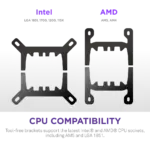 Kraken Plus 360 RGB V2 - 360mm AIO liquid cooler With Heatsink 1.54in. Display, and RGB Core Entry Version (Black) -RL-KR360-B2 - Image 8