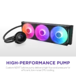 Kraken Plus 360 RGB V2 - 360mm AIO liquid cooler With Heatsink 1.54in. Display, and RGB Core Entry Version (Black) -RL-KR360-B2 - Image 3