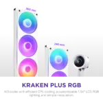 Kraken Plus 360 RGB V2 - 360mm AIO liquid cooler With Heatsink 1.54in. Display and RGB Core Entry Version (White)- RL-KR360-W2 - Image 9