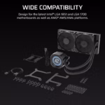 Corsair Nautilus 240 LCD, 240mm Radiator, Liquid CPU Cooler With Heatsink - Image 3