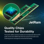 Transcend 4GB DDR4 3200 MHz Laptop Memory, up to 25.6GB/s. - 260 pin, 1.2V, 1Rx8, CL22 DIMM Type - Unbuffered SO-DIMM Memory - JM3200HSH-4G - Image 4