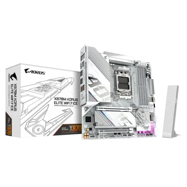 Gigabyte X870M Aorus Elite WiFi7 ICE Gaming Motherboard