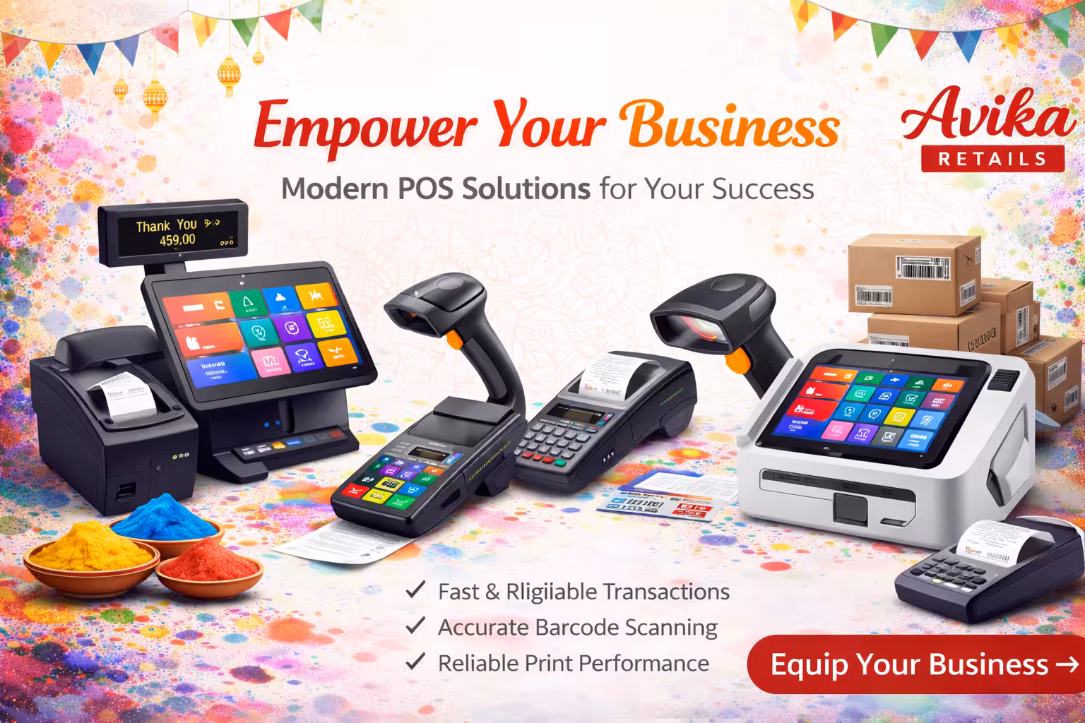 pos machine and barcode scanners