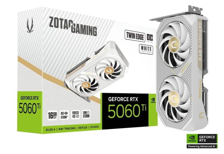 ZOTAC RTX 5060 Ti 16GB Twin Edge OC White Edition