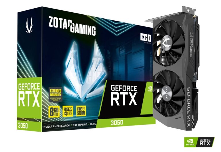 ZOTAC Gaming GeForce RTX 3050 Eco D6 8GB Graphics Card