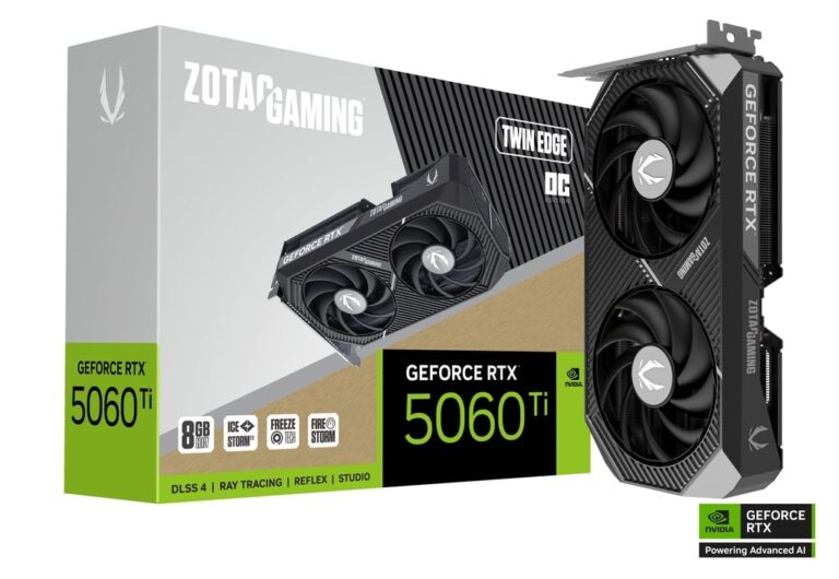 ZOTAC GeForce RTX 5060 Ti 8GB Twin Edge OC Graphics Card
