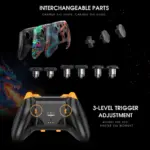Cosmic Byte Drakon Tri Mode Controller with Charging Dock, Case, TMR Joysticks, Mechanical Buttons, Gyro, RGB for PC, iOS & Android - Image 6