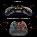 Cosmic Byte Drakon Tri Mode Controller with Charging Dock, Case, TMR Joysticks, Mechanical Buttons, Gyro, RGB for PC, iOS & Android - Image 5