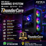 AR Thundercore Pre-Build Gaming PC | Intel i5 14400F Processor | RTX 3050 6GB Graphics | B760M DDR5 Motherboard | 16GB DDR5 RAM | 512GB SSD | RGB Cabinet
