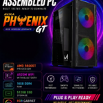 AR Phoenix GT 5600GT Pre Build PC | AMD 5600GT Processor | A520M Wifi Motherboard | 16GB DDR4 RAM, 512GB SSD Storage, RGB Gaming Cabinet with PSU