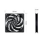 Arctic P12 Slim PWM PST 120 mm Low-Profile PWM Fan with Cable Splitter | 3 Pieces - Image 4