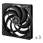 Arctic P12 Slim PWM PST 120 mm Low-Profile PWM Fan with Cable Splitter | 3 Pieces - Image 3