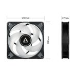 Arctic P14 PWM PST A-RGB Black 140 mm A-RGB PWM Fan with Cable Splitter - Image 3
