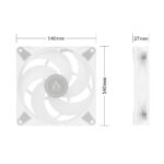 Arctic P14 PWM PST A-RGB White 140 mm A-RGB PWM Fan with Cable Splitter - Image 3