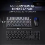 Ucal Pro K673 Pro - 75% Wired + 2.4Ghz + BT Mechanical Keyboard (Concrete Jungle) - Image 8