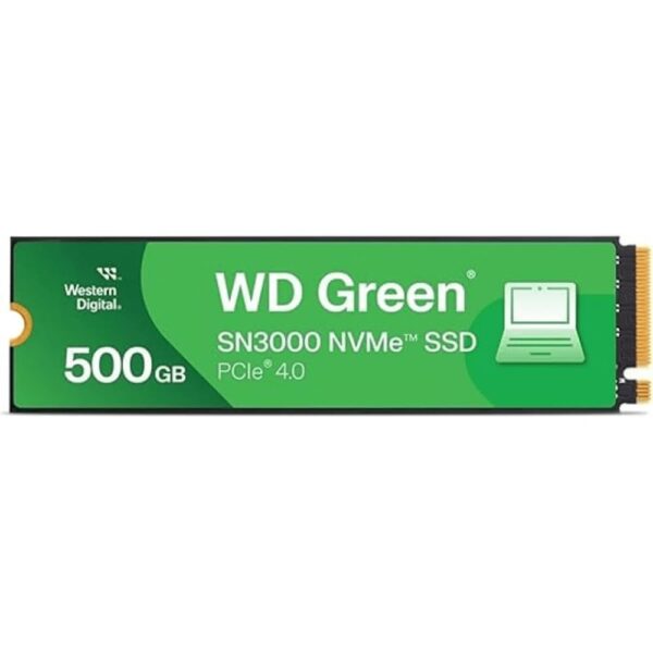 Western Digital 500GB WD Green SN3000 NVMe Internal SSD - Solid State Drive - Gen4 PCIe, M.2 2280, Up to 5,000 MB/s