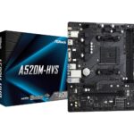 ASRock A520M-HVS AMD A520 Micro ATX Motherboard | AM4 Socket | DDR4 4733+ OC | Ultra M.2 PCIe Gen3 x4 | HDMI 4K | USB 3.2 Gen1