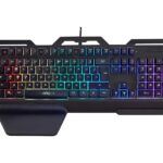 Cosmic Byte CB-GK-17 Galactic Wired Gaming Keyboard with Aluminium Body, 7 Color RGB Backlit with Effects, Anti-Ghosting (Black) (BOX DAMAGE)