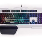 Cosmic Byte CB-GK-06 Galactic Wired Gaming Keyboard with Aluminium Body, 7 Color RGB Backlit with Effects, Anti-Ghosting (Black/Silver) (BOX DAMAGE ONLY)