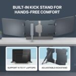 Geonix 14" Tri-Screen Portable Monitor – Foldable 1080p Display Extender for 14–17" Laptops, USB-C & Mini HDMI, HDR, Kickstand, Dual Screen, Compatible with Windows - Image 6