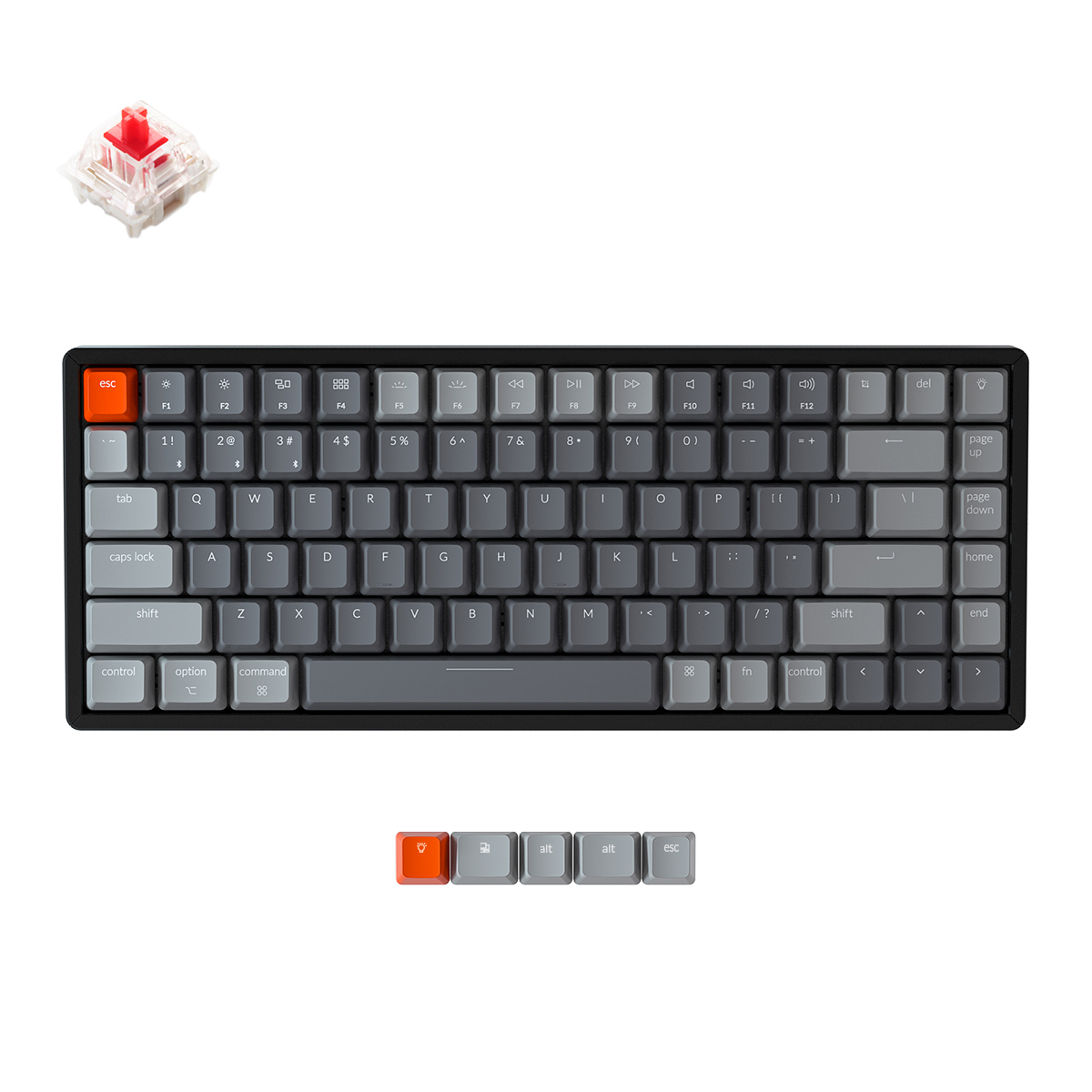 Keychron-K2-wireless-mechanical-keyboard-for-Mac-Windows-iOS-Gateron-switch-red-with-type-C-RGB-white-backlight-aluminum-frame Keychron K2 Wireless Mechanical Keyboard (Version 2) K2-A1 - Image 1
