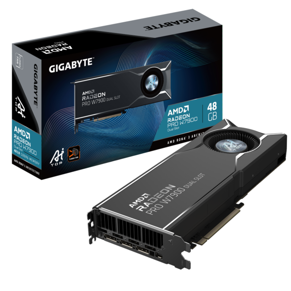 GIGABYTE Radeon PRO W7900 Dual Slot AI TOP 48G Graphics Card | Buy Online at Avika Retails
