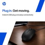 HP M10 Wired USB Mouse with 3 Buttons High Definition 1000DPI Optical Tracking and Ambidextrous Design - Image 5
