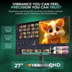 AOC Q27B3S2 Gaming Monitor 27 inch 2560 x 1440 Quad HD IPS Panel, 100Hz Refresh Rate, 1ms Responsre Time, Eye Care, Adaptive Sync, 178° Wide Viewing Angle, HDMI 1.4b Display Port 1.2a Connectivity - Image 4