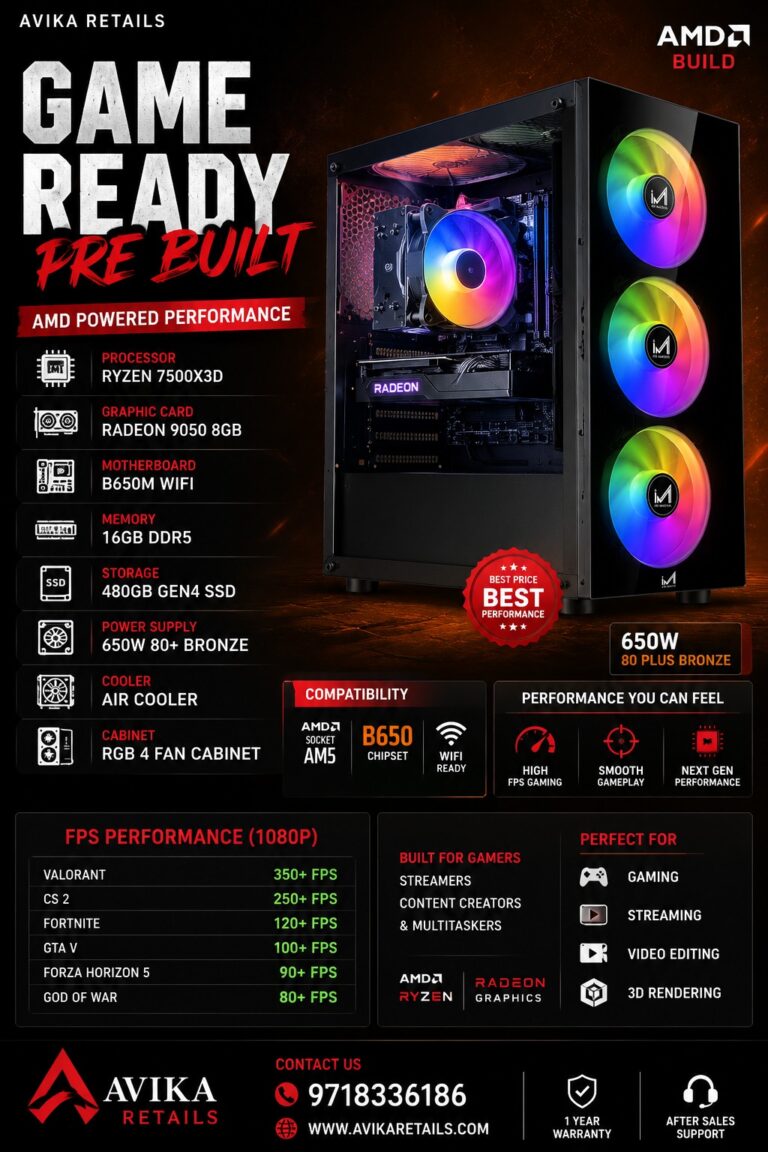 AR Red Dragon 7500X3D Pre Build PC