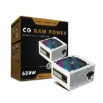 Circle Gaming Raw Power 650 Watt Pro White Desktop Power Supply Unit - Image 2