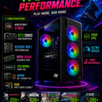 Avika Hyperion AMD Ryzen 7 5700X | B550M WiFi Motherboard | GeForce RTX 5060 8GB | 16GB DDR4 3200MHz RAM | 1TB NVMe Gen4 SSD | 650W 80+ Bronze PSU | RGB Mid-Tower Cabinet with 4 ARGB Fans