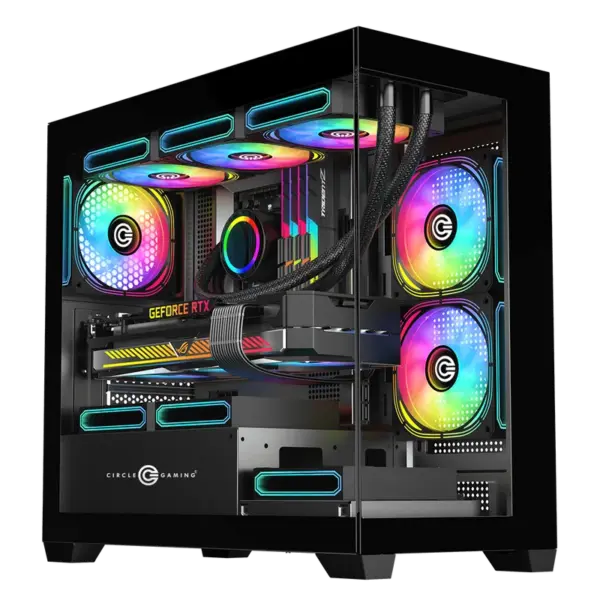 Circle Defender Micro BTF ARGB Black Cabinet