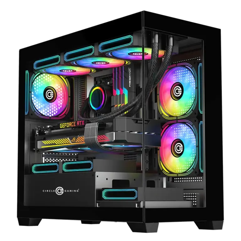 Circle Defender Micro BTF ARGB Black Cabinet