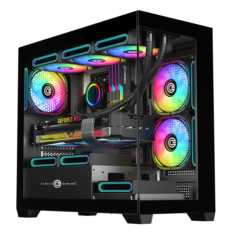 Circle Defender Micro BTF ARGB Black Cabinet Circle Defender Micro BTF ARGB Black Cabinet