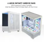 Circle Defender ZX9 White BTF ARGB Cabinet - Image 8