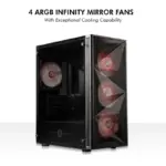 Circle Elegantor M1 ARGB - Micro ATX Cabinet | Gaming Cabinet | Black - Image 9