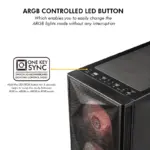 Circle Elegantor M1 ARGB - Micro ATX Cabinet | Gaming Cabinet | Black - Image 7