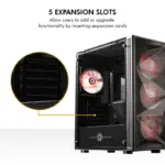 Circle Elegantor M1 ARGB - Micro ATX Cabinet | Gaming Cabinet | Black - Image 5