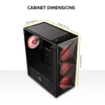 Circle Elegantor M1 ARGB - Micro ATX Cabinet | Gaming Cabinet | Black - Image 4