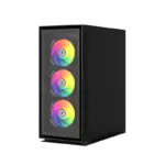 Circle Furious Glass 240 ARGB Mid-Tower Computer Case Gaming Cabinet - Black - Image 5