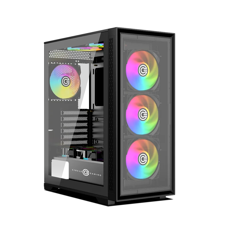 Circle Furious Glass 240 ARGB Black Mid-Tower Cabinet