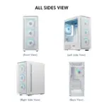 Circle Gladius M1 Mid-Tower Computer Case | Gaming Cabinet - White - Image 2