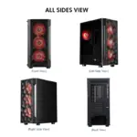 Circle Gladius M3 Mid-Tower Computer Case with Type C 2.0 | Gaming Cabinet - Black - Image 2