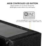 Circle Gladius M4 Mid-Tower Computer Case with Type C 2.0 | Gaming Cabinet - Black - Image 7