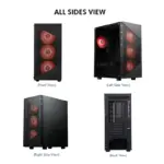Circle Gladius M4 Mid-Tower Computer Case with Type C 2.0 | Gaming Cabinet - Black - Image 2