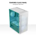 Circle Gladius M4 Mid-Tower Computer Case with Type C 2.0 | Gaming Cabinet - White - Image 8