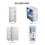 Circle Gladius M4 Mid-Tower Computer Case with Type C 2.0 | Gaming Cabinet - White - Image 2