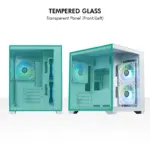 Circle Lucid Micro M3 Mid-Tower Computer Case | Gaming Cabinet - White - Image 8